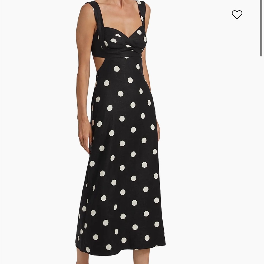 Zimmerman Crush Polka Dot Midi Dress NWT 0P